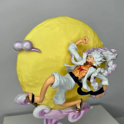 One Piece Flying To The Moon Nika Sun  Gear 5 Luffy Figures Model