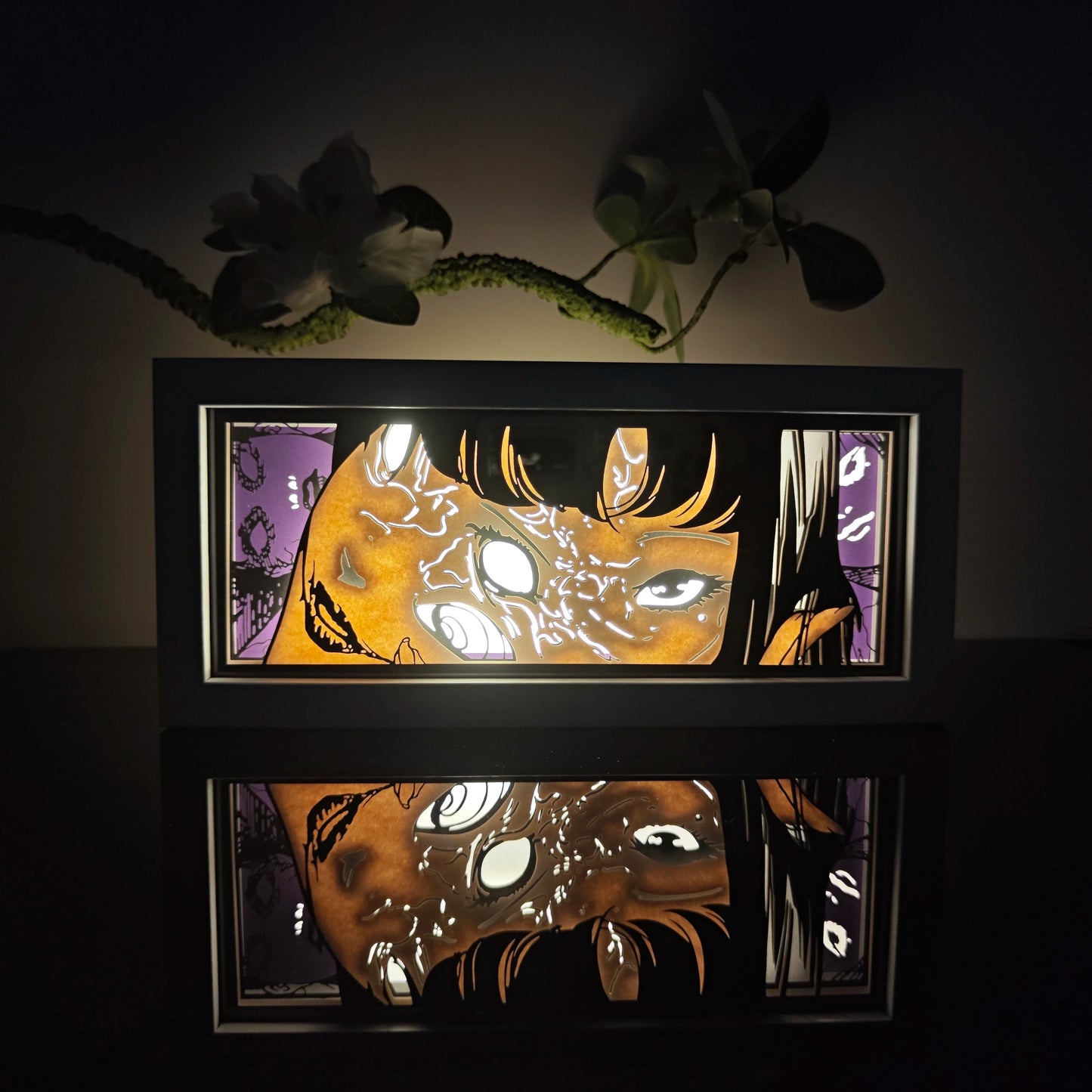 anime Atmosphere Night Light Paper Carving Light Paper-Cut Light