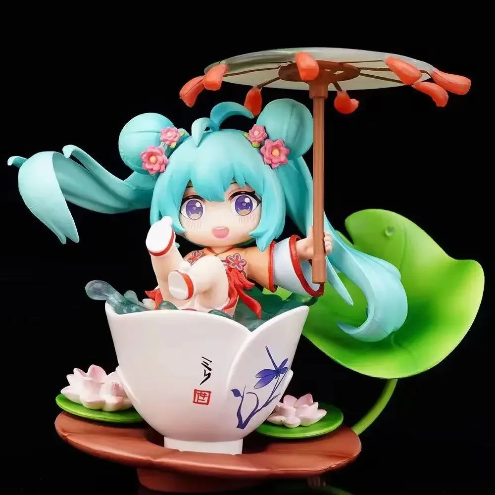 Anime Miku Cute Kawaii Virtual Singer Manga Statue Pvc Action Figure 15~25cm