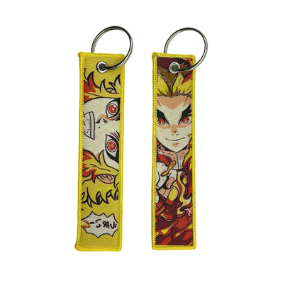 Anime embroidery Key Jet Tag Key chain Anime Keychains Key Ring Holder Pendant