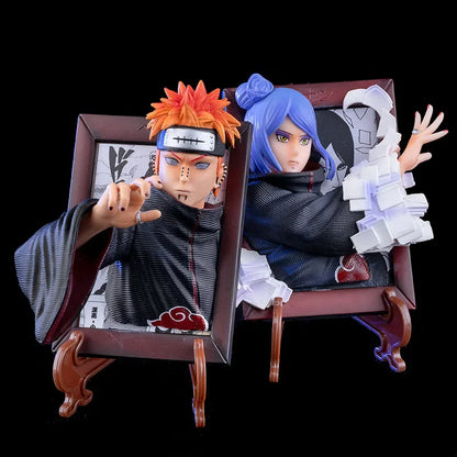 Naruto Anime Pain and Konan Action Akatsuki Photo Frame Exquisite Ornaments