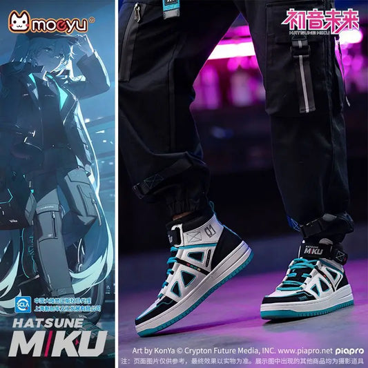 Moeyu Hatsune Miku Shoes for Men Women Vocaloid Cosplay Male Sneakers