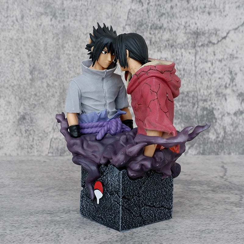 17cm Naruto Anime Figure Uchiha Sasuke & Itachi Action Figures Brother Reconciliation