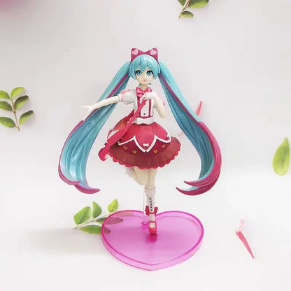 Anime Miku Cute Kawaii Virtual Singer Manga Statue Pvc Action Figure 15~25cm