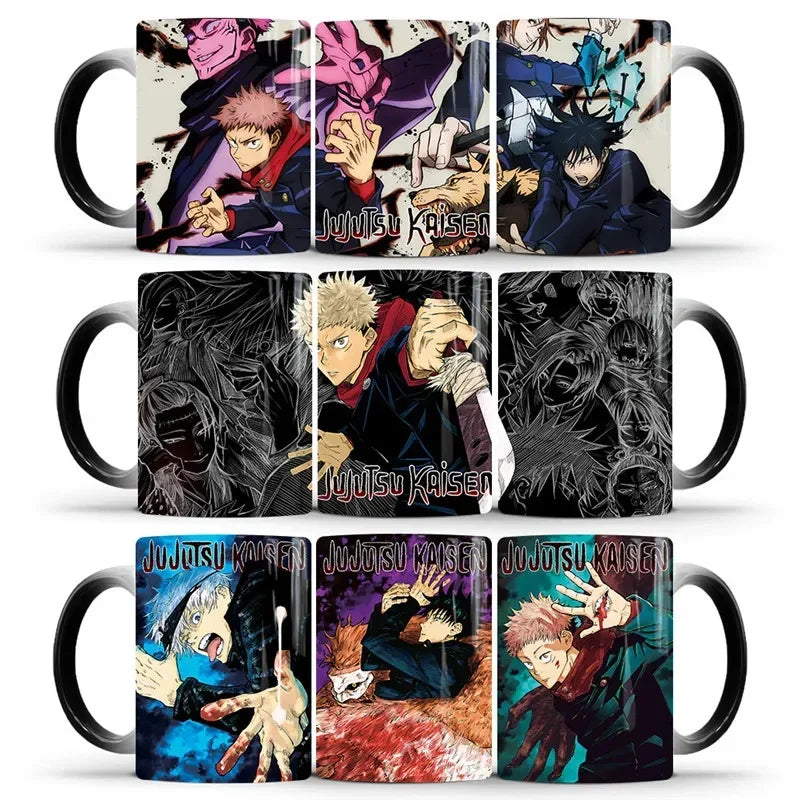 Anime Jujutsu Kaisen Color Changing Mug Coffee Cup Magic Ceramic Cups